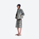 Destroyed Patch‑work Denim Capris
